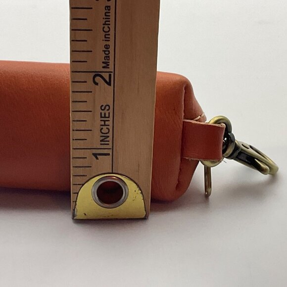 Portland Leather Goods Taco Brown Leather Keychain Coin Pouch Bag Charm - Picture 6 of 9